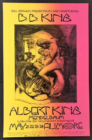 AUCTION - BG-235 - B.B. King/Albert King - David Singer - 1970 Poster - Fillmore West - Mint