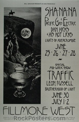 BG240 - Sha-Na-Na Poster - Fillmore Auditorium (25-Jun-70) Condition - Excellent