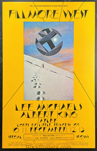 BG-260 - Lee Michaels - 1970 Poster - David Singer Signed - Fillmore West - Near Mint Minus