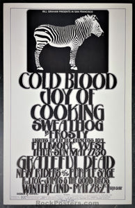 AUCTION - BG-282 - Grateful Dead - Randy Tuten Signed - 1971 Poster - Fillmore West - Near Mint