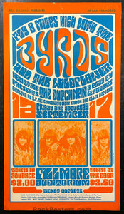 AUCTION - BG-28 - Byrds Wildflower - 1966 Poster - Fillmore Auditorium - Very Good