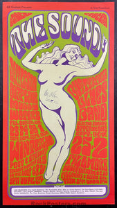 AUCTION - BG-29 - Jefferson Airplane - Muddy Waters - Wes Wilson Signed - 1966  Poster - Fillmore & Winterland - Excellent