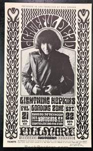 AUCTION - BG-32 - Grateful Dead - Wes Wilson SIGNED - 1966 Poster - Fillmore Auditorium - Near Mint Minus