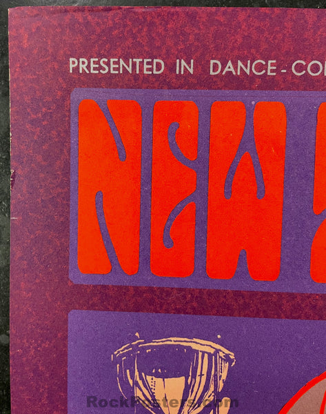 AUCTION - BG-37 - Grateful Dead - New Years - 1966/67 Poster - Fillmore Auditorium - Near Mint Minus