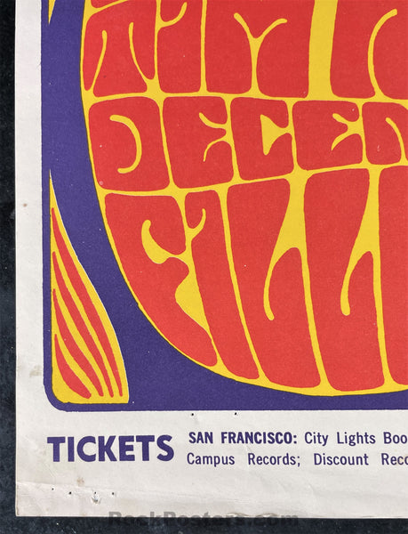 AUCTION - BG-41 - Grateful Dead - Wes Wilson - 1966 Poster - Fillmore Auditorium - Very Good