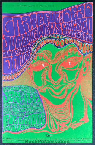 AUCTION - BG-45 - Grateful Dead Doors - 1967 Poster - Fillmore Auditorium - Near Mint Minus