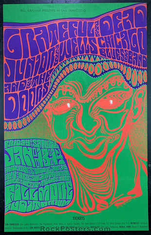 AUCTION - BG-45 -  Grateful Dead Doors - 1967 Original Poster - Fillmore Auditorium - Mint
