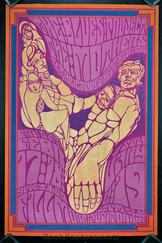 AUCTION - BG-50 -  Frank Zappa Mothers - 1967 Poster - Fillmore Auditorium - Very Good