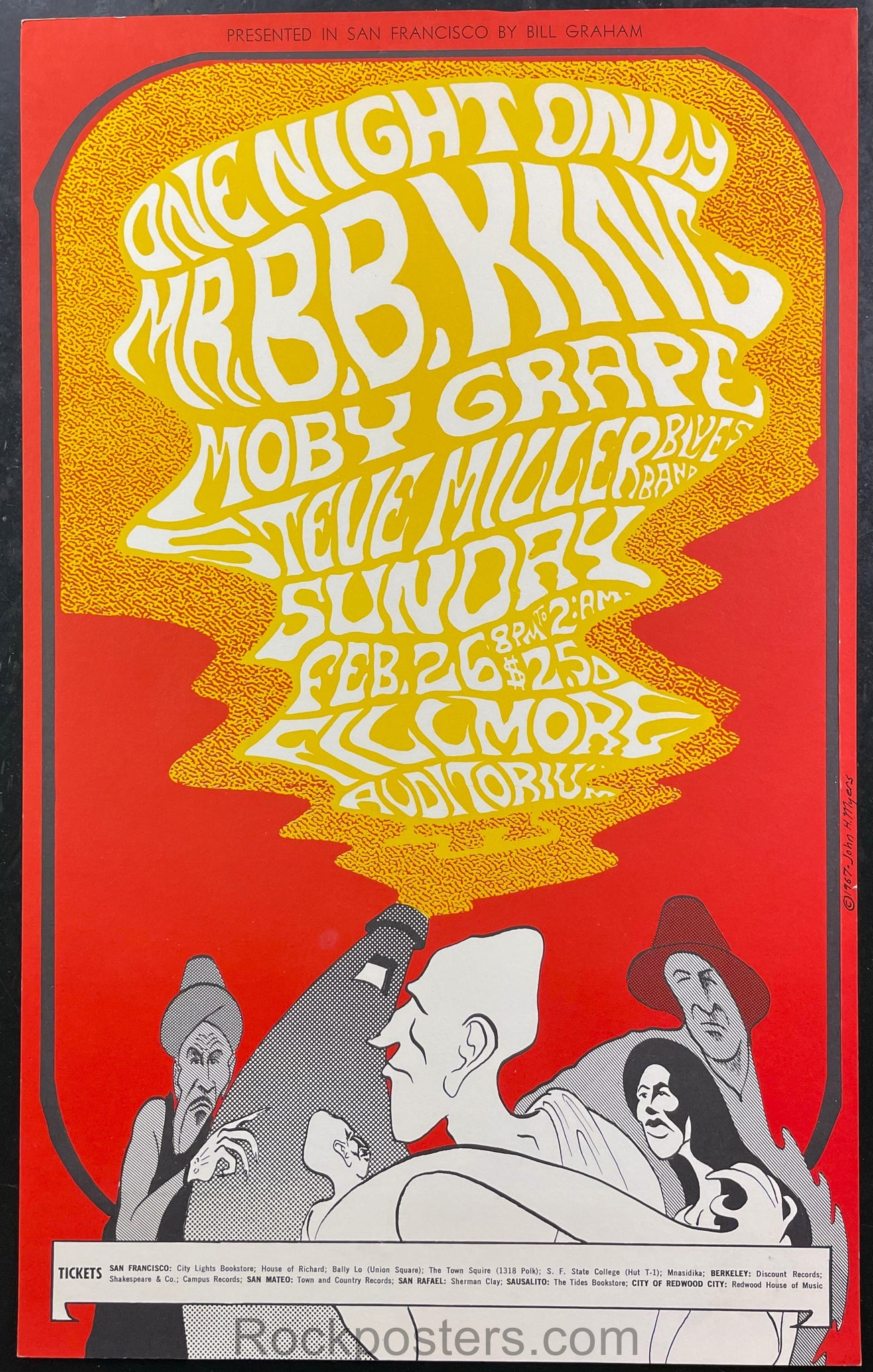 BG-52 - B.B. King - 1967 Poster - Fillmore Auditorium - Near Mint