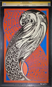 AUCTION - BG-57 - The Byrds Moby Grape Poster - Wes Wilson Signed - Fillmore Auditorium - CGC Graded 9.6