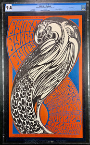 AUCTION -  BG-57 - The Byrds Moby Grape - 1967 Poster - Fillmore Auditorium - CGC Graded 9.4