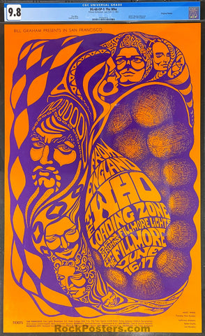 AUCTION - BG-68 - The Who - 1967 Poster - Fillmore Auditorium - CGC Graded 9.8