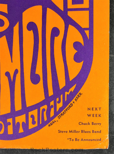 AUCTION - BG-69 - Jimi Hendrix Experience - Jefferson Airplane - 1967 Poster - Fillmore Auditorium - Excellent