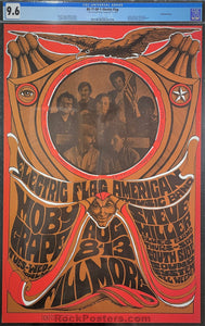AUCTION -  BG-77 - Electric Flag - 1968 Poster - Fillmore Auditorium -  CGC Graded 9.6