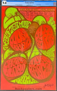 AUCTION - BG-78 - Count Basie Chuck Berry - Jim Blashfield Signed - 1967 Poster - Fillmore Auditorium - CGC Graded 9.0