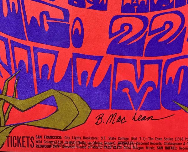 AUCTION - BG-79 - Cream Poster - Bonnie MacLean Signed - Fillmore Auditorium - CGC Graded 8.0