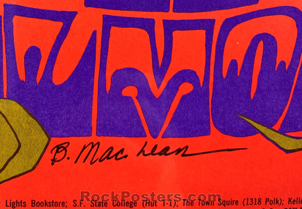 AUCTION - BG-79 - Cream - Bonnie MacLean Signed - 1967 Poster - Fillmore Auditorium - CGC Graded 9.0