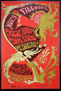 AUCTION - BG-92 - Pink Floyd - 1967 Poster - Fillmore Auditorium - Excellent