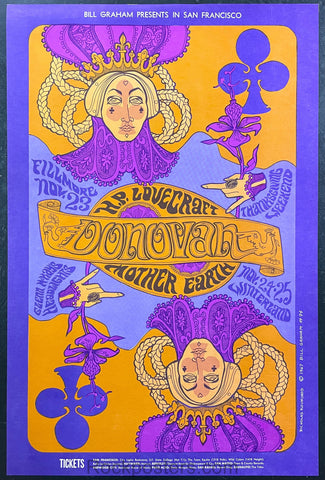 BG-94 - Donovan - 1967 Poster - Fillmore Auditorium - Near Mint