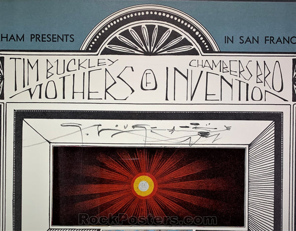 AUCTION - BG-97 - Mothers of Invention - 1967 Poster - Mouse Signed - Fillmore Auditorium - CGC 9.4