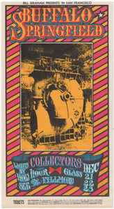 BG-98 - Buffalo Springfield - 1967 Postcard - Fillmore Auditorium - Near Mint Minus