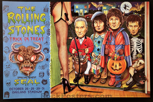 AUCTION - BGP-100 - Rolling Stones Oakland 1994 - Harry Rossit 1st Edition Poster - Mint