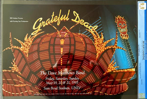 BGP-116 - Grateful Dead - Dave Matthews Band - 1995 Poster - Las Vegas Silver Bowl - CGC Graded 9.9 Mint