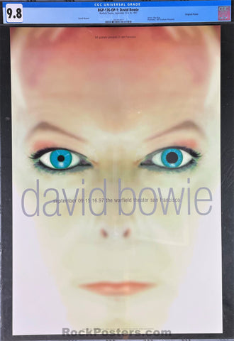 BGP-176 - David Bowie - 1997 Poster - Warfield Theatre - CGC Graded 9.8