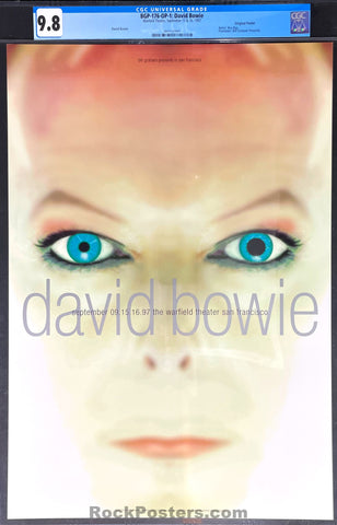 BGP-176 - David Bowie - 1997 Poster - Warfield Theatre - CGC Graded 9.8