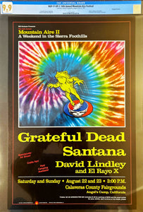 BGP-17 - Grateful Dead - Santana David Lindley - Mountain Aire - 1987 Poster - Calaveras County - CGC Graded 9.9 Mint