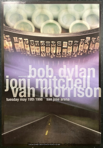 BGP-191 - Bob Dylan/Joni Mitchell - Van Morrison - 1998 Concert Poster - Greek Theatre - Excellent