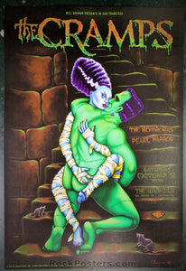 BGP-203 - The Cramps Halloween '98 Poster - Warfield Theater - Near Mint Minus