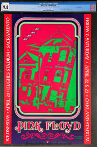 AUCTION - BGP-22 - Pink Floyd - 1988 Poster - Oakland & Hughes Stadium - CGC Graded 9.8