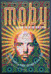 BGP-245 - Moby - SIGNATURE DRAWING - 2000 Poster - Warfield Theater - Near Mint Minus