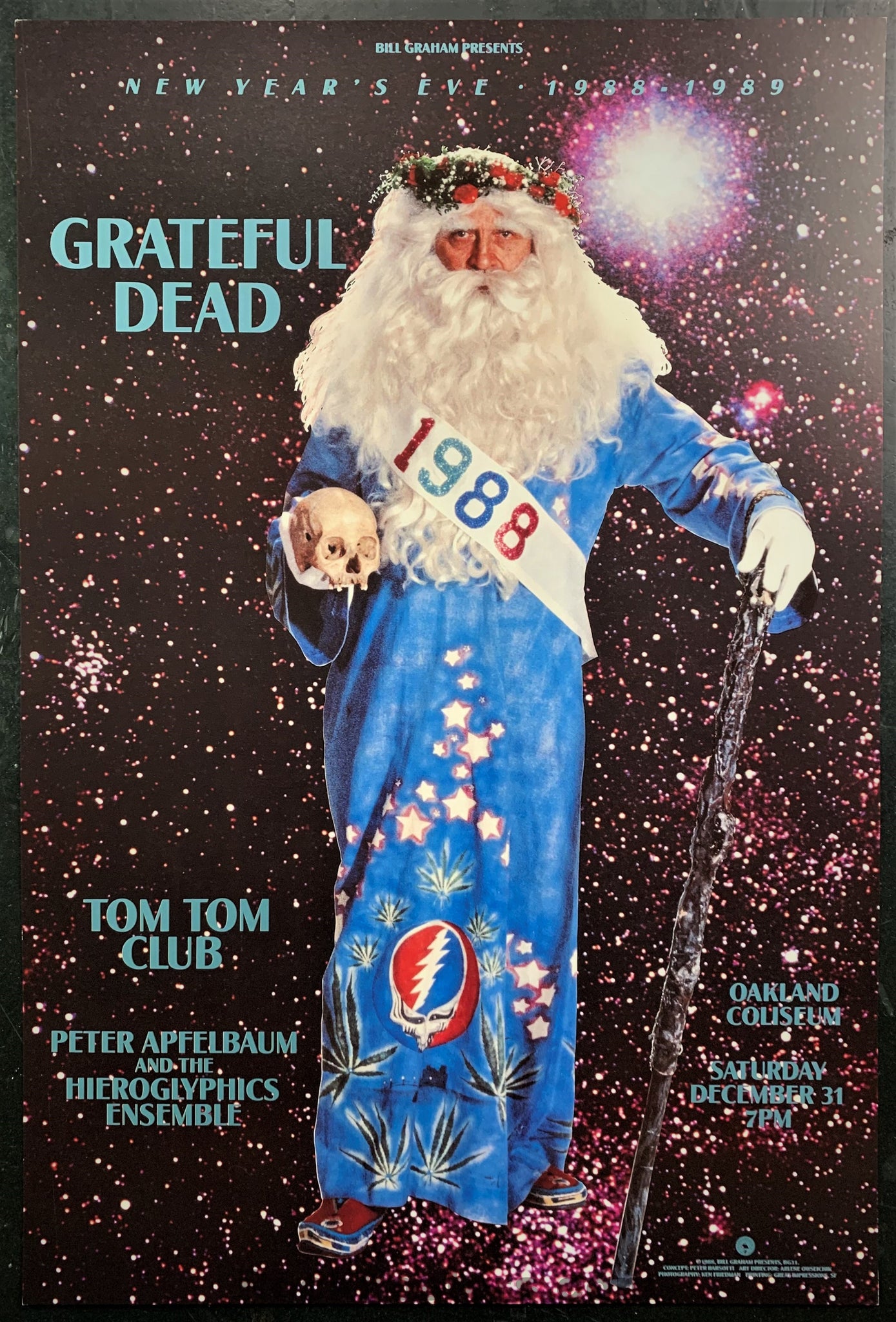 BGP-31 - Grateful Dead 1988 - New Year's Poster - Oakland Coliseum - Near Mint Minus