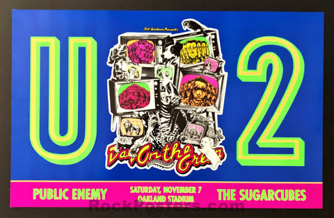 Auction - BGP-65 - U2 Public Enemy - 1992 Poster - Oakland Coliseum - Mint