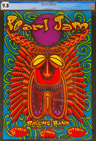 AUCTION - BGP-83 - Pearl Jam - 1993 Poster - Warfield Theater - CGC Graded 9.8