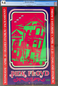 BGP-22 - Pink Floyd - 1988 Poster - Oakland & Huges Stadium - CGC Graded 9.8