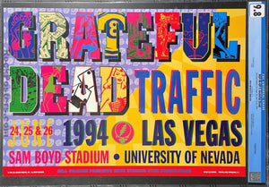 AUCTION - BGP-96 - Grateful Dead Traffic - 1994 Poster - Sam Boyd Silver Bowl - CGC Graded 9.8