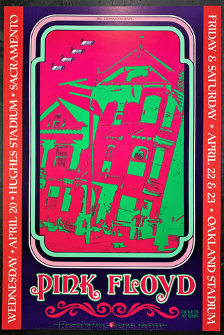 BGP-22 - Pink Floyd - 1988 Poster - Hughes & Oakland Stadium - Near Mint Minus