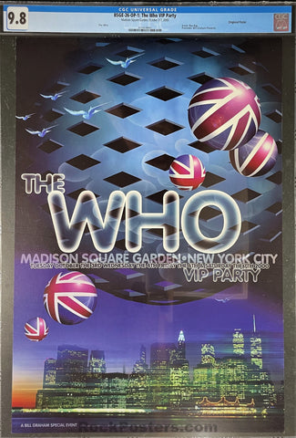 AUCTION - BGSE-26 - The Who - 2000 Poster - Madison Square Garden - CGC Graded 9.8