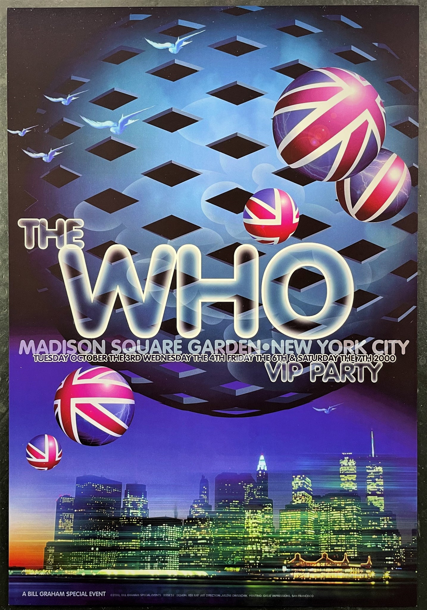 BGSE-26 - The Who - 2000 Poster - Madison Square Garden - Mint