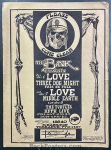 AUCTION - Love The Turtles - 1968 Poster - The Bank - Very Good