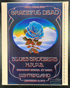 AUCTION - AOR 4.38 - Grateful Dead Blue Rose - Double SIGNED Mouse & Kelley Poster - Near Mint Minus