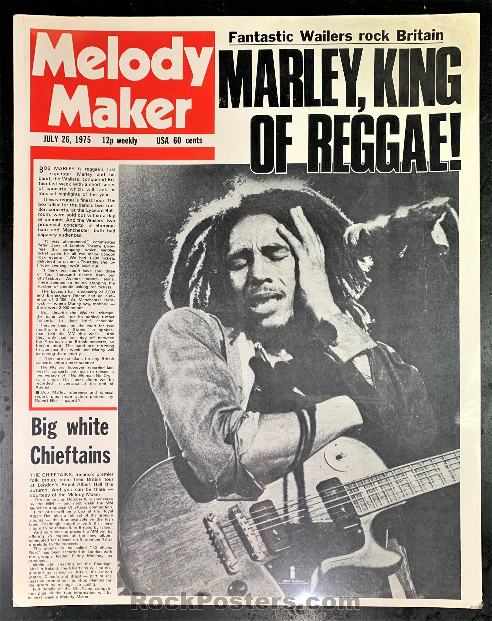 AUCTION - Bob Marley - Island Records 1975 Countertop Display - Near Mint Minus