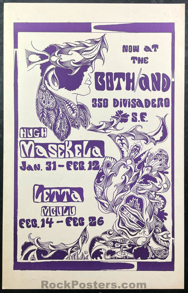 AUCTION - Hugh Masekela - 1967 Poster - Both/ And Club - Near Mint Minus