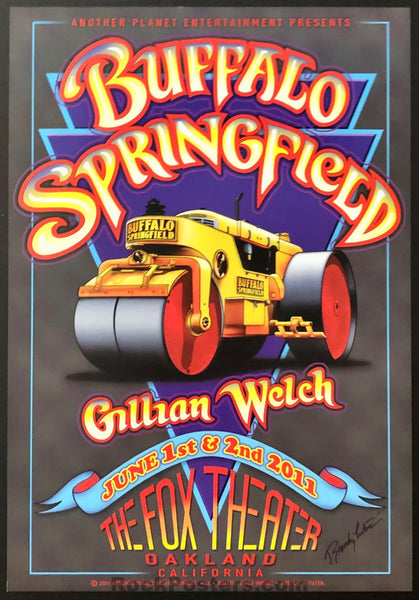 Auction - Buffalo Springfield Reunion - 2011 Poster - Randy Tuten Signed - Fox Theatre Oakland - Mint