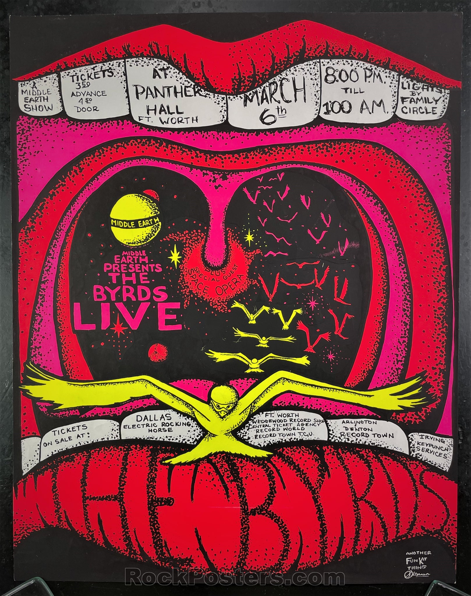 AUCTION - The Byrds - Panther Hall - 1970 Poster - Near Mint Minus
