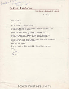 AUCTION -  Timothy Leary SIGNED - Letter to Peter H. John 1965 - Castalia Foundation - Excellent