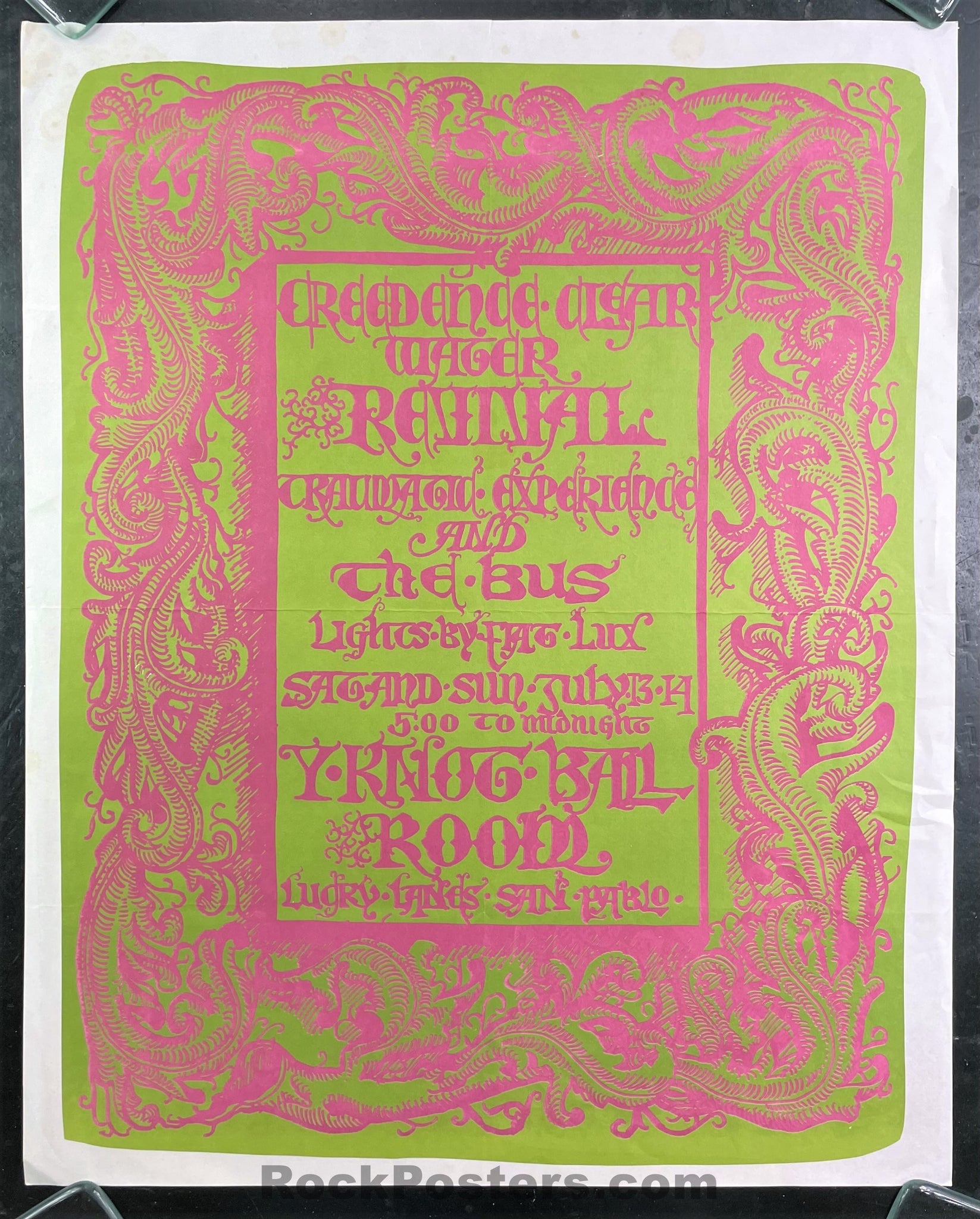 AUCTION - Psychedelic - Creedence Clearwater - 1967 Poster - San Pablo, CA - Very Good